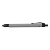 Stylo Noir Papeterie classique simple grise à monogramme (Haut)