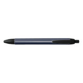 Stylo Noir Papeterie classique simple monogramme bleu marine (Dos)