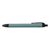 Stylo Noir Papeterie classique simple verte à monogramme (Haut)
