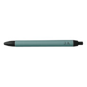 Stylo Noir Papeterie simple Monogramme vert classique (Devant)