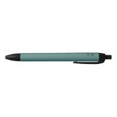 Stylo Noir Papeterie simple Monogramme vert classique (Bas)