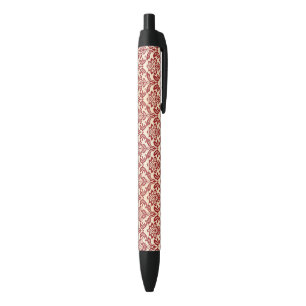 Stylo Noir Papier peint de motif de damassé