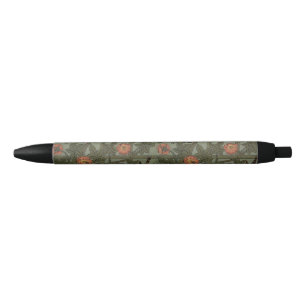 Stylo Noir Papier peint en treillis de William Morris