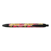 Stylo Noir Papier peint floral dans le style d'aquarelle (Dos)