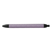 Stylo Noir Papier peint floral pourpre (Devant)