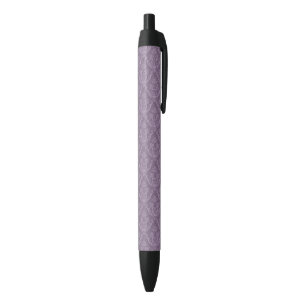 Stylo Noir Papier peint floral pourpre