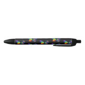 Stylo Noir Papillon arc-en-ciel (Bas)