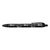 Stylo Noir Papillon arc-en-ciel (Haut)