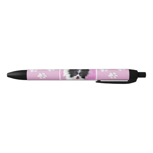 Stylo Noir Papillon (blanc et noir) Peinture - Chien Art (Bas)