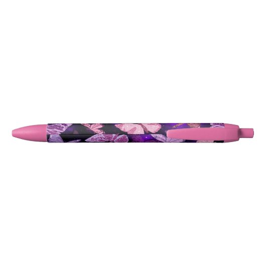 Stylo Noir Papillon cool Noir Et Violet (Dos)