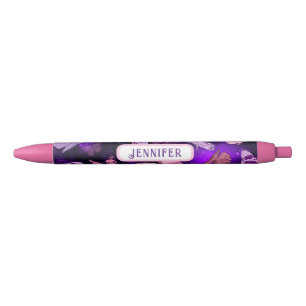 Stylo Noir Papillon cool Noir Et Violet