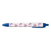 Stylo Noir Papillon de fleurs avec Sakura rose (Bas)
