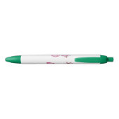 Stylo Noir Papillon de fleurs avec Sakura rose (Dos)