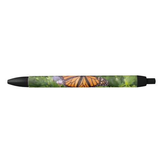 Stylo Noir Papillon de monarque (Devant)