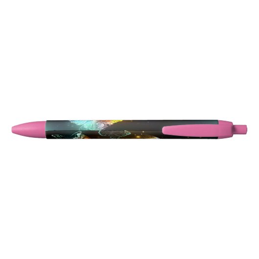 Stylo Noir Papillon lumineux et papillons de nuit (Dos)