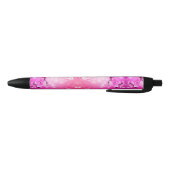 Stylo Noir Papillon magenta (Bas)