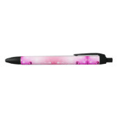 Stylo Noir Papillon magenta (Haut)