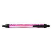 Stylo Noir Papillon magenta (Dos)