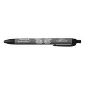 Stylo Noir Papillon monarque (Bas)