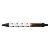 Stylo Noir Papillon Sable Rouge Chiens Mignons Avec Nom Perso (Dos)