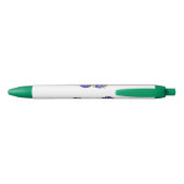 Stylo Noir Papillon saphir à fleurs (Dos)