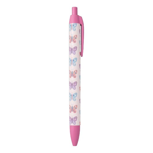 Stylo Noir Papillons (Bas (Vertical))