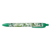 Stylo Noir Papillons Bleu-Vert (Bas)