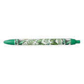 Stylo Noir Papillons Bleu-Vert (Devant)