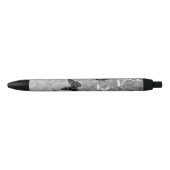 Stylo Noir Papillons noirs de blanc de n (Devant)