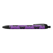Stylo Noir Papillons Parties scintillant violettes Insectes a (Haut)