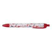 Stylo Noir Papillons rouges violets (Bas)