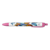 Stylo Noir Papillons volants Morpho et Monarch (Bas)