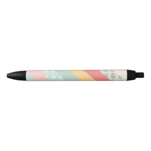Stylo Noir Pâques en Graines et Oeufs