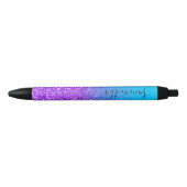 Stylo Noir Parties scintillant Aqua Blue Violet Ombre personn (Devant)