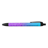 Stylo Noir Parties scintillant Aqua Blue Violet Ombre personn (Haut)
