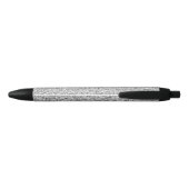 Stylo Noir Parties scintillant argent scintille noir blanc Pe (Dos)