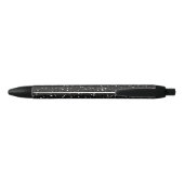 Stylo Noir Parties scintillant brillantes en noir et blanc Pe (Dos)