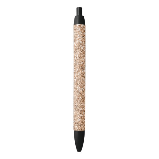 Stylo Noir Parties scintillant de broche Rose Gold Blush Glit (devant Vertical)