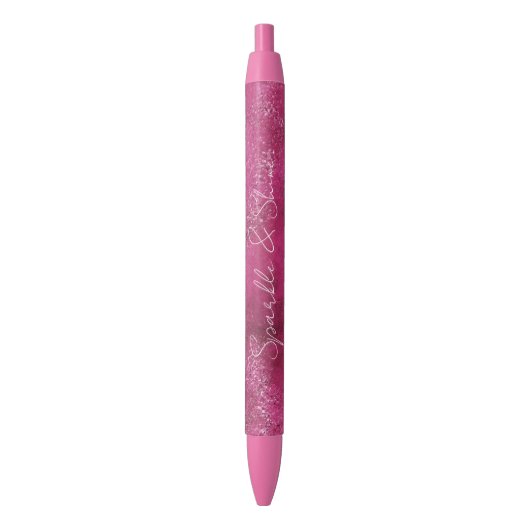 Stylo Noir Parties scintillant de glam Abstraite rose Fille (devant Vertical)