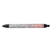 Stylo Noir Parties scintillant Empreinte de léopard de Fille  (Devant)