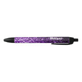 Stylo Noir Parties scintillant foncée violet faux brillant Pe (Bas)