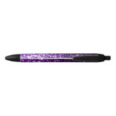 Stylo Noir Parties scintillant foncée violet faux brillant Pe (Dos)