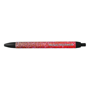 Stylo Noir Parties scintillant moderne Sparkly RED personnali