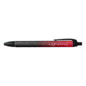 Stylo Noir Parties scintillant Ombre rouge rouge personnalisé (Haut)