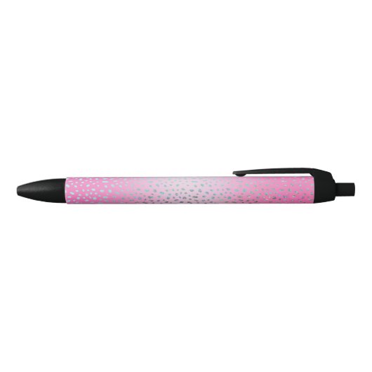 Stylo Noir Parties scintillant rose Cheetah Imprimer (Haut)
