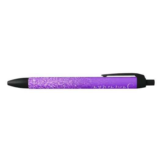 Stylo Noir Parties scintillant violet violet Ombre personnali (Haut)