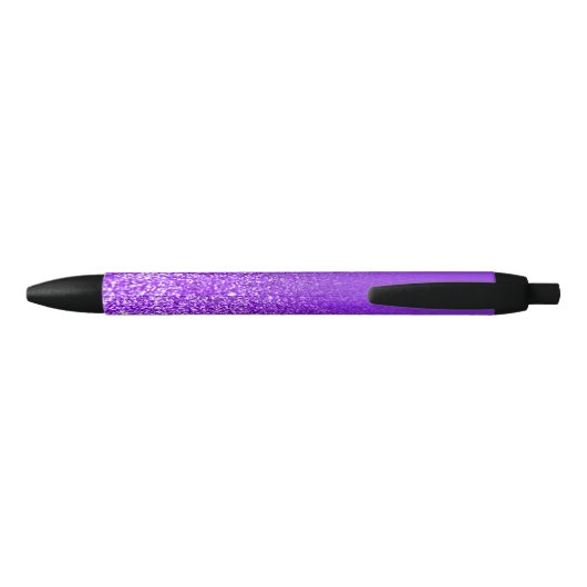 Stylo Noir Parties scintillant violet violet Ombre personnali (Dos)