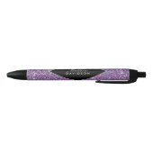 Stylo Noir Parties scintillant violette et glamour (Bas)