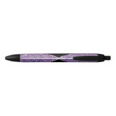 Stylo Noir Parties scintillant violette et glamour (Dos)
