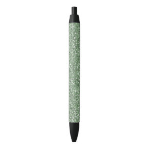 Stylo Noir Parties scintillantes vertes de Faux de